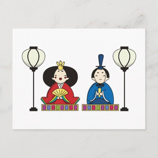 Colorful Hina Matsuri Dolls Briefkaart (Voorkant)