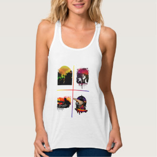 Colorful Hip Hop Elements Tank MC DJ Breakdance