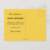 Colorful Hippie Crazy Cat Lady Birthday Briefkaart (Achterkant)