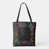 Colorful Hippie Paisley Design Tote Bag (Achterkant)