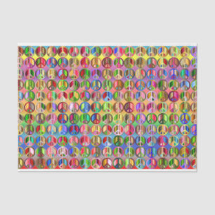 Colorful Hippie Peace-ontkoppeling Tissuepapier