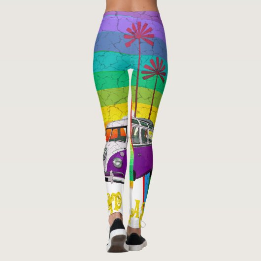 Colorful Hippie Surf Leggings (Achterkant)