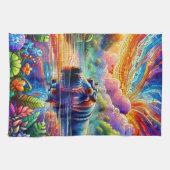 Colorful Hippo  Theedoek (Horizontaal)