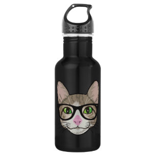 Colorful Hipster Cat Waterfles