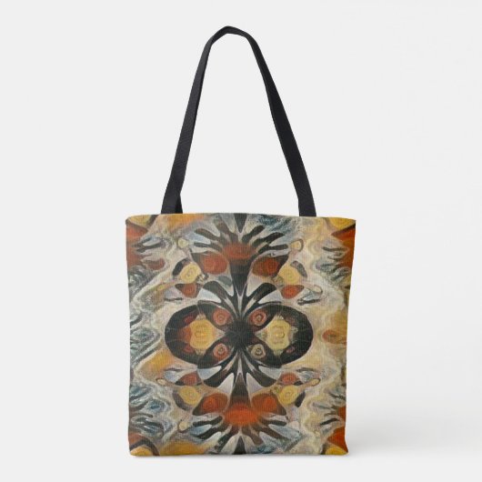 Colorful Hmong Pattern Art Tote Bag (Achterkant)