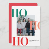 Colorful Ho Ho Holiday-kaart Kaart (Voorkant / Achterkant)