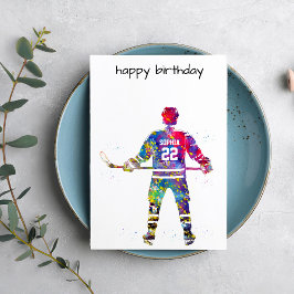 Colorful Hockey Player Kaart