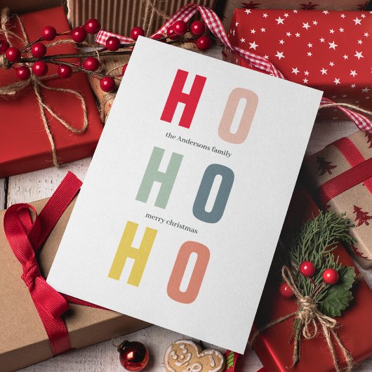 Colorful HOHOHO Kerstmis | PRETTIGE FEESTDAGEN