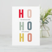 Colorful HOHOHO Kerstmis | PRETTIGE FEESTDAGEN (Staand voorkant)