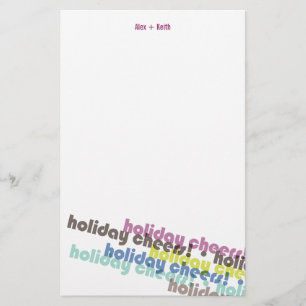 Colorful Holiday Cheers Custom Holiday Station Briefpapier