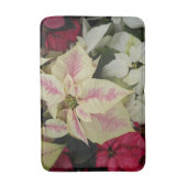 Colorful Holiday Poinsettias Floral Badmat (Voorkant Verticaal)