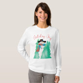 Colorful Holiday Snowman T-shirt (Voorkant volledig)