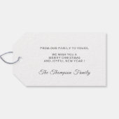 Colorful Holly Jolly Foto Cadeaulabel (Achterkant Horizontaal)