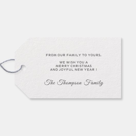 Colorful Holly Jolly Foto Cadeaulabel (Achterkant Horizontaal)