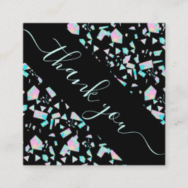 Colorful Holographic Mosaic Discount & Bedankt Vierkante Visitekaartje