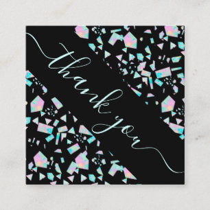 Colorful Holographic Mosaic Discount & Bedankt Vierkante Visitekaartje