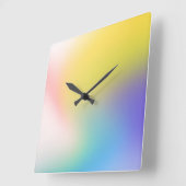 Colorful Holographic Square Wall klok (Hoek)