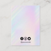 Colorful Holographic Trendy Earring Display Kaart Visitekaartje (Achterkant)
