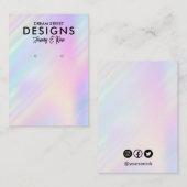 Colorful Holographic Trendy Earring Display Kaart Visitekaartje (Voorkant / Achterkant)
