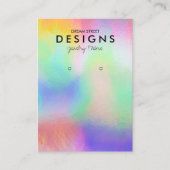 Colorful Holographic Trendy Earring Display Kaart Visitekaartje (Voorkant)