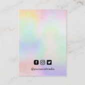 Colorful Holographic Trendy Earring Display Kaart Visitekaartje (Achterkant)
