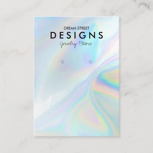 Colorful Holographic Trendy Earring Display Kaart Visitekaartje (Voorkant)