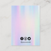 Colorful Holographic Trendy Earring Display Kaart Visitekaartje (Achterkant)