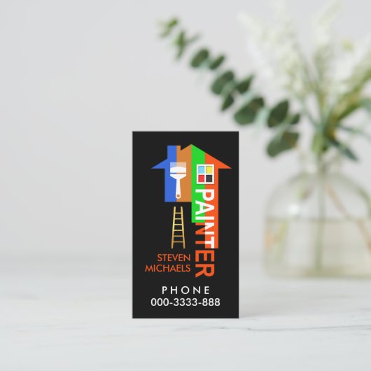 Colorful Home Painter Signage Visitekaartje (Staand voorkant)