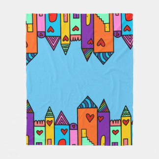 Colorful Homes Fleece Deken