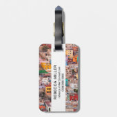 Colorful Homes on the Hill Bagagelabel (Achterkant verticaal)