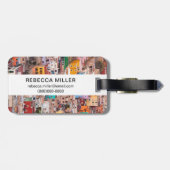 Colorful Homes on the Hill Bagagelabel (Achterkant horizontaal)