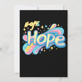 Colorful Hope Graffiti - Y2K Sparkle Aesthetic Kaart
