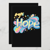 Colorful Hope Graffiti - Y2K Sparkle Aesthetic Kaart (Voorkant / Achterkant)
