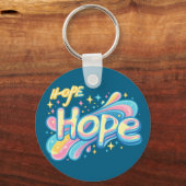 Colorful Hope Graffiti - Y2K Sparkle Aesthetic Sleutelhanger (Achterkant)