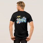 Colorful Hope Graffiti - Y2K Sparkle Aesthetic Tri-Blend Shirt (Achterkant volledig)