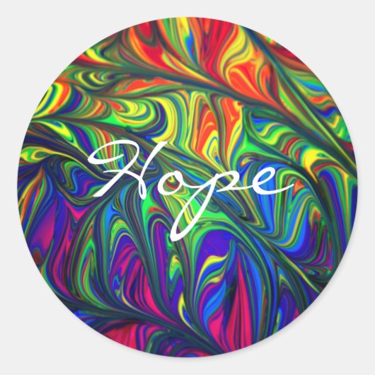 Colorful Hope Ronde Sticker (Voorkant)