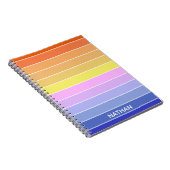 Colorful Horizontal Stripes Personalised Notitieboek (Rechterzijde)