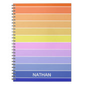 Colorful Horizontal Stripes Personalised Notitieboek (Voorkant)