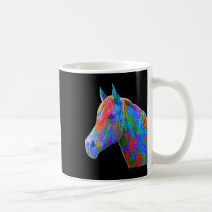 Colorful Horse Art Horseback Riding Lover Artsy Ho Koffiemok