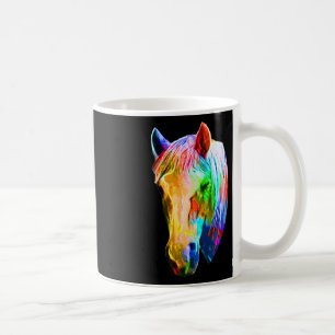 Colorful Horse Art Horseback Riding Lover Artsy Ho Koffiemok