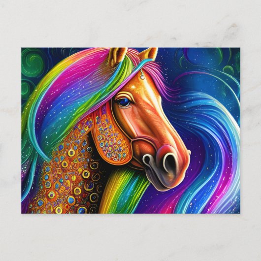 Colorful Horse Briefkaart (Voorkant)