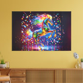 Colorful Horse Canvas Afdruk (Insitu (Woonkamer))