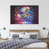 Colorful Horse Canvas Afdruk (Insitu (Slaapkamer))