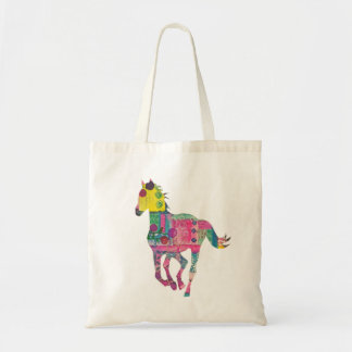 Colorful Horse Canvas tas