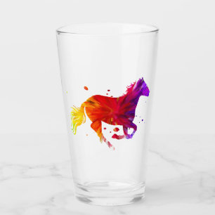 Colorful Horse Glas