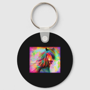 Colorful Horse Horseback Riding Horse Lovers Flow Sleutelhanger