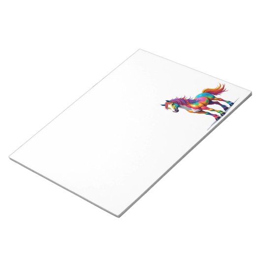 Colorful Horse Notitieblok (Schuin)