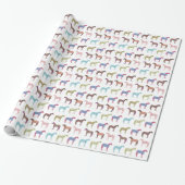Colorful Horse Pattern Cadeaupapier (Uitgerold)