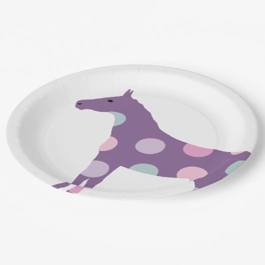 Colorful Horse Pattern Papieren Bordje (Gekanteld)