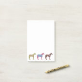 Colorful Horse Pattern Post-it® Notes (Op bureau)